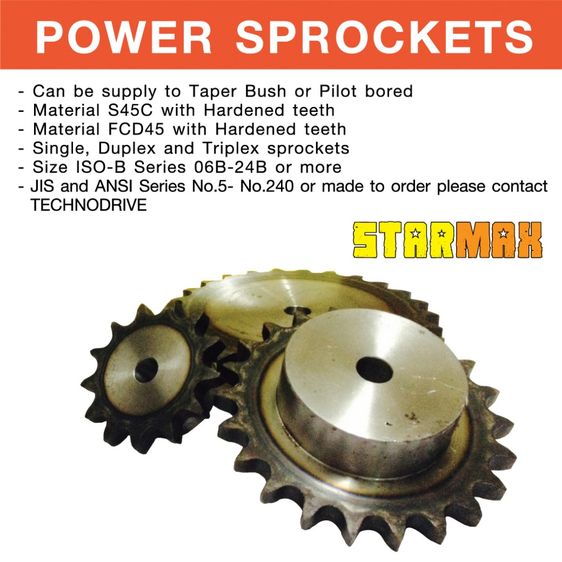 เฟืองโซ่ มีดุม 1 แถว เบอร์ 60 ฟัน 26 -34 TB  แข็งแรงทนทาน ราคาถูก รูปที่ 3