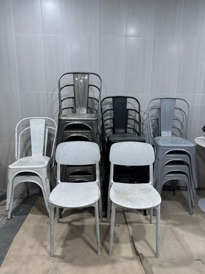 ดำ อื่นๆ อื่นๆ เก้าอี้เหล็ก