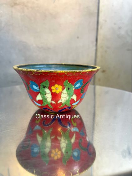 จอกน้ำชา ถ้วยน้ำชาถมปัด สะสมA1 รูปที่ 16