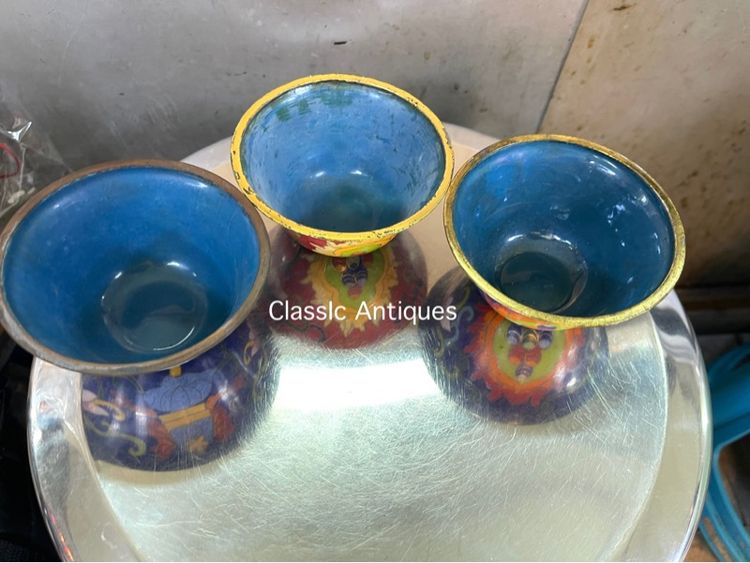 จอกน้ำชา ถ้วยน้ำชาถมปัด สะสมA1 รูปที่ 3