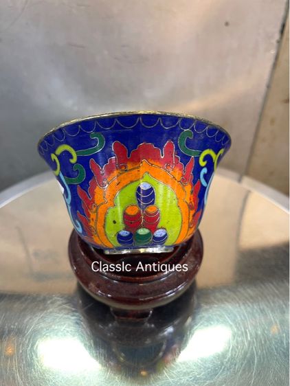 จอกน้ำชา ถ้วยน้ำชาถมปัด สะสมA1 รูปที่ 4