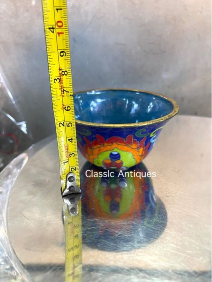 จอกน้ำชา ถ้วยน้ำชาถมปัด สะสมA1 รูปที่ 10