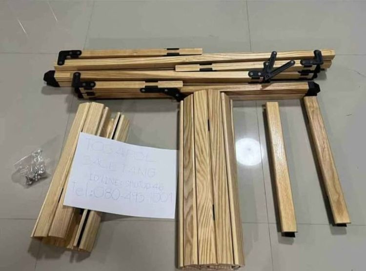 ขายโต๊ะไม้แอชสีธรรมชาติ โต๊ะแคมป์ปิ้ง เตรียมอาหาร  รูปที่ 5