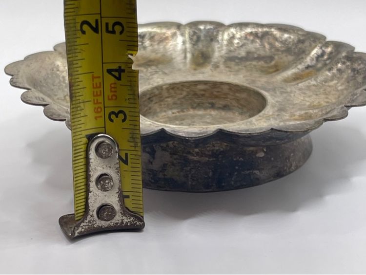 จานเงิน สลักอักษรจีนเก่าโบราณสะสม รูปที่ 15