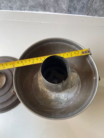 หม้อหยวนโล้ ทองเหลือง หม้อไฟโบราณเก่าสะสมA1 รูปที่ 12