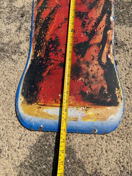 ป้าย ขวดเป๊บซี่ PEPSI สังกะสีแผ่นใหญ่ เก่าสะสม รูปที่ 8