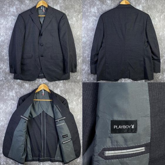 เสื้อสูท PLAY BOY (สีเทา) มีกระเป๋า
