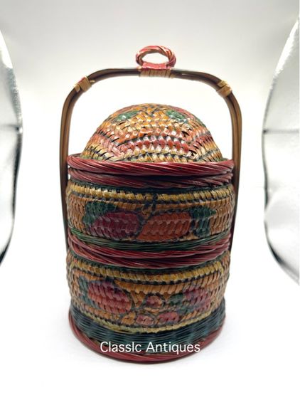 ตะกร้าจีน โบราณเก่าสะสมA12 รูปที่ 6