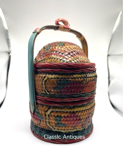 ตะกร้าจีน โบราณเก่าสะสมA12 รูปที่ 4