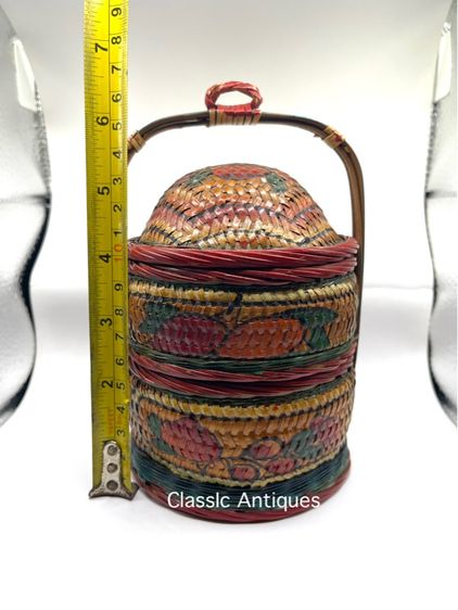 ตะกร้าจีน โบราณเก่าสะสมA12 รูปที่ 10