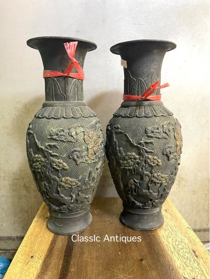 แจกัน เทพเจ้าฮกลกซิ้ว ทองเหลืองสะสมA14 รูปที่ 4