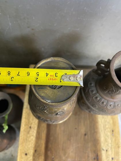 แจกัน หงษ์ มังกร ทองเหลือง A12 รูปที่ 14