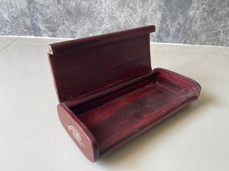 กล่องไม้ ฝังมุก โบราณเก่าสะสม รูปที่ 10