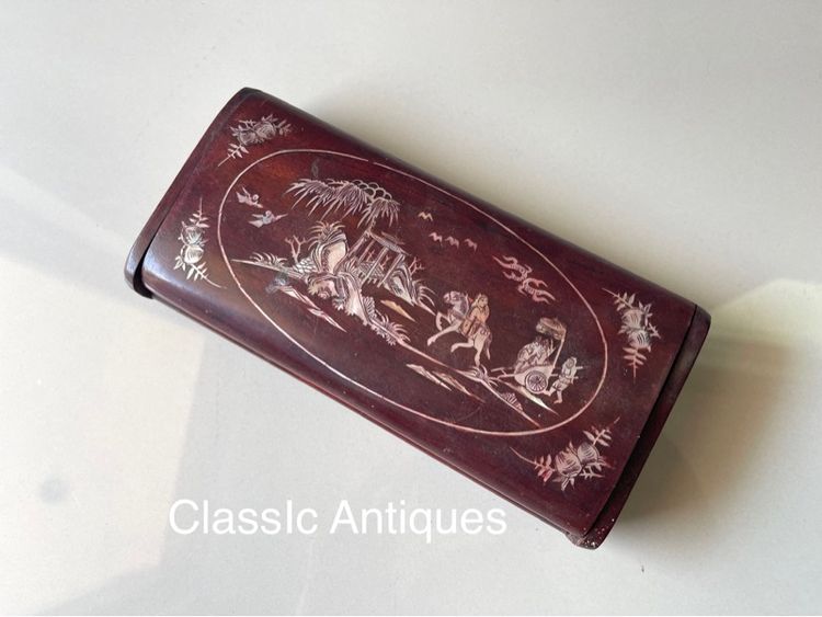 กล่องไม้ ฝังมุก โบราณเก่าสะสม รูปที่ 3