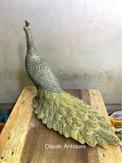 นกยูง คู่ใหญ่ ทองเหลืองสะสม A1 รูปที่ 10