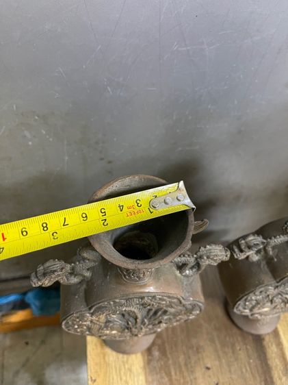 แจกัน มังกร ทองเหลือง A11 รูปที่ 14