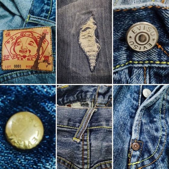 ยีนส์ EVISU👖🇮🇹อิตาลี รูปที่ 17