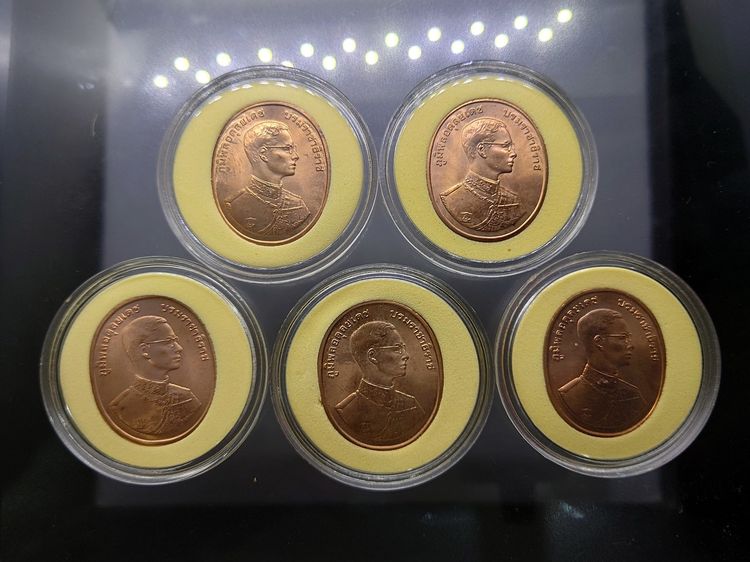 เหรียญพระพุทธปัญจภาคี เนื้อทองแดง พิมพ์ใหญ่ ที่ระลึกพระราชพิธีกาญจนาภิเษก ในหลวงรัชกาลที่9 ปี พ.ศ.2539 พร้อมกล่องครบชุด รูปที่ 4