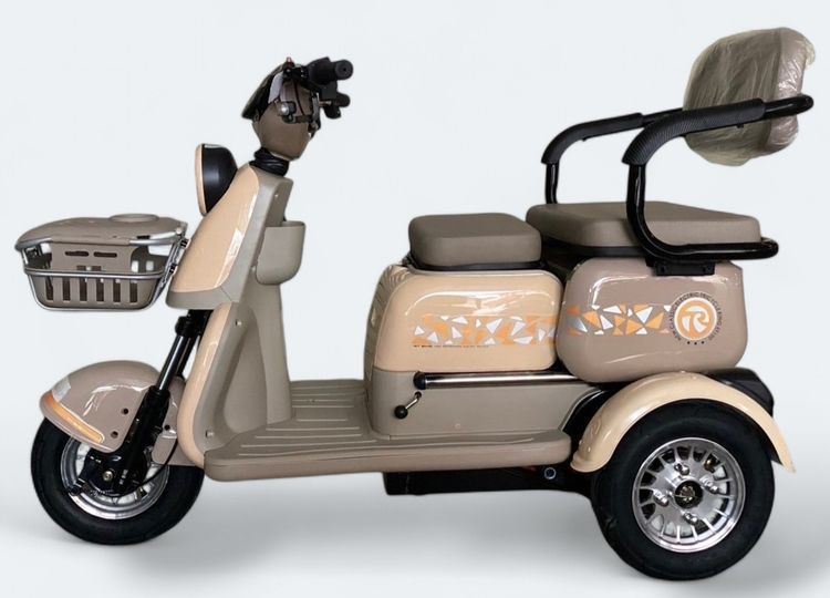 รถสามล้อไฟฟ้า ตัวท็อป สไลด์เบาะได้ 3 ที่นั่ง รุ่น DR 1000 ปี2025   . มอเตอร์ 1000 w (blushiess)  48v.  12ah.       รูปที่ 6