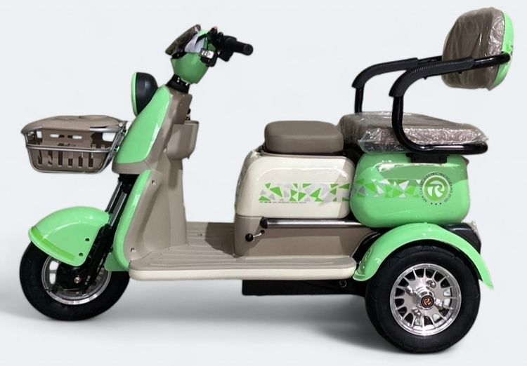 รถสามล้อไฟฟ้า ตัวท็อป สไลด์เบาะได้ 3 ที่นั่ง รุ่น DR 1000 ปี2025   . มอเตอร์ 1000 w (blushiess)  48v.  12ah.       รูปที่ 2