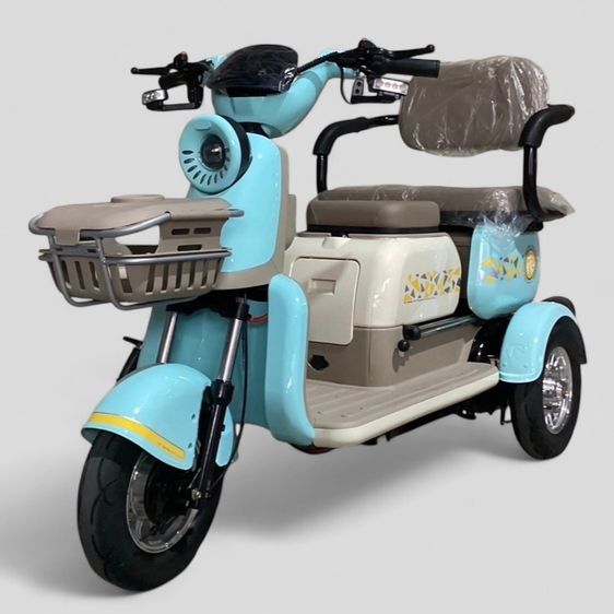 รถสามล้อไฟฟ้า ตัวท็อป สไลด์เบาะได้ 3 ที่นั่ง รุ่น DR 1000 ปี2025   . มอเตอร์ 1000 w (blushiess)  48v.  12ah.       รูปที่ 10