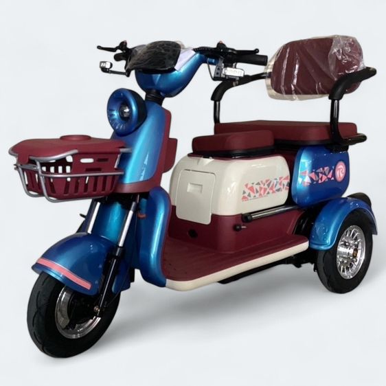 รถสามล้อไฟฟ้า ตัวท็อป สไลด์เบาะได้ 3 ที่นั่ง รุ่น DR 1000 ปี2025   . มอเตอร์ 1000 w (blushiess)  48v.  12ah.       รูปที่ 13