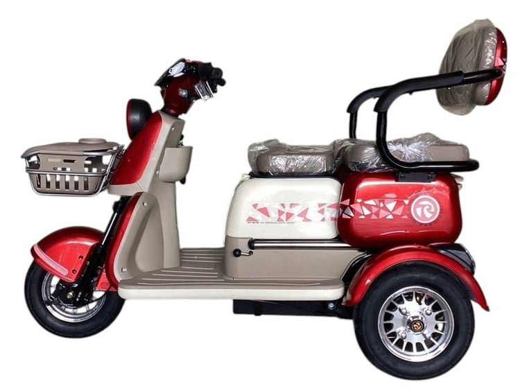 รถสามล้อไฟฟ้า ตัวท็อป สไลด์เบาะได้ 3 ที่นั่ง รุ่น DR 1000 ปี2025   . มอเตอร์ 1000 w (blushiess)  48v.  12ah.       รูปที่ 4