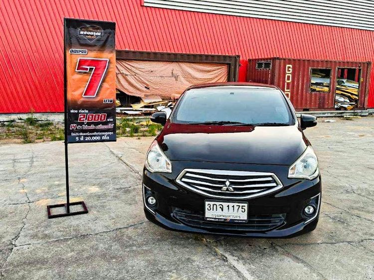 Mitsubishi Attrage 2013 1.2 GLS Sedan เบนซิน ไม่ติดแก๊ส เกียร์อัตโนมัติ ดำ รูปที่ 2