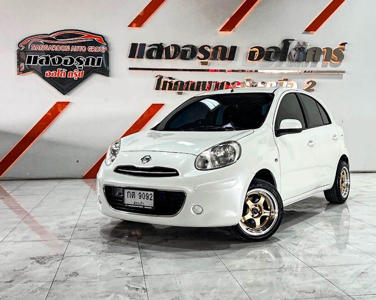 Nissan March 2012 1.2 VL Sedan เบนซิน ไม่ติดแก๊ส เกียร์อัตโนมัติ ขาว