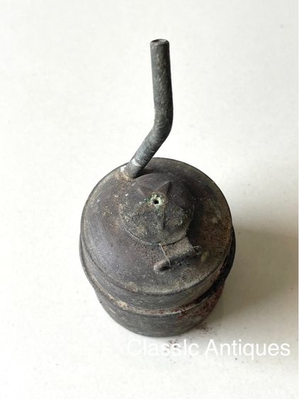 กระป๋อง เติมแอลกอฮอล์ ตะเกียง ทองเหลืองโบราณ รูปที่ 2