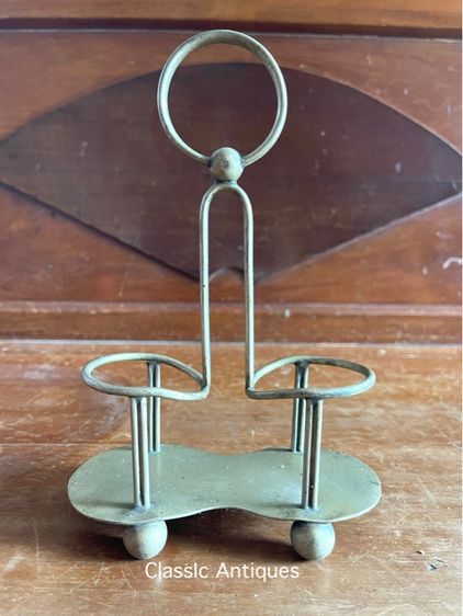 พวงแก้ว ทองเหลือง กะไหล่เงิน ตอกตราจีนเก่าสะสม รูปที่ 3