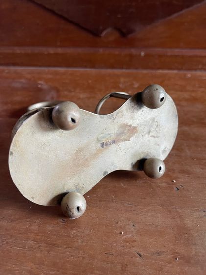 พวงแก้ว ทองเหลือง กะไหล่เงิน ตอกตราจีนเก่าสะสม รูปที่ 4