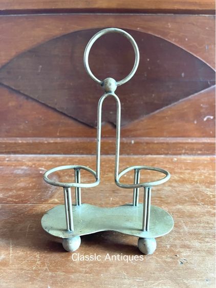 พวงแก้ว ทองเหลือง กะไหล่เงิน ตอกตราจีนเก่าสะสม