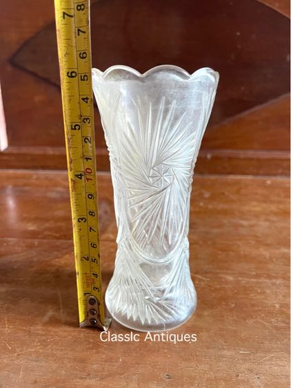 แจกันแก้ว เจียระไน เก่าสะสม รูปที่ 12