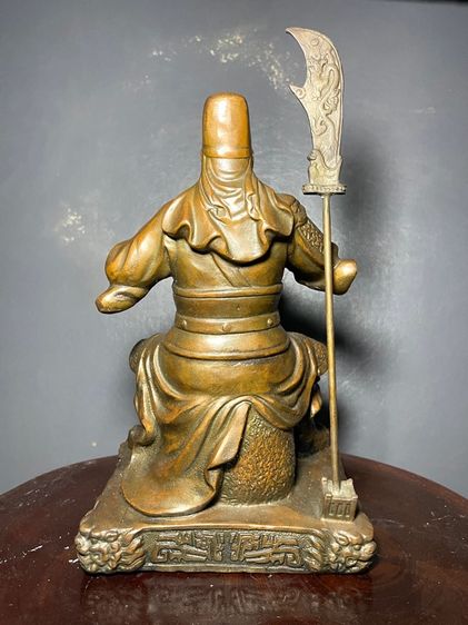 เทพเจ้ากวนอู ทองเหลือง สะสมA22 รูปที่ 13