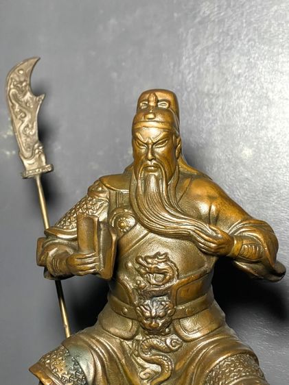 เทพเจ้ากวนอู ทองเหลือง สะสมA22 รูปที่ 4