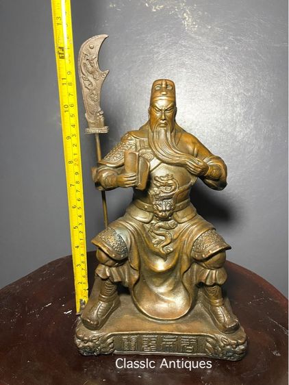 เทพเจ้ากวนอู ทองเหลือง สะสมA22 รูปที่ 15