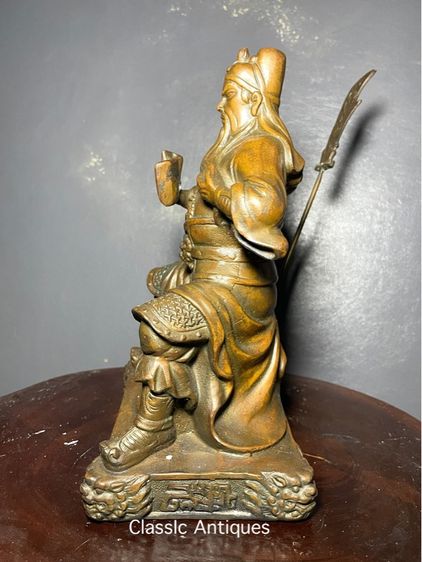 เทพเจ้ากวนอู ทองเหลือง สะสมA22 รูปที่ 11