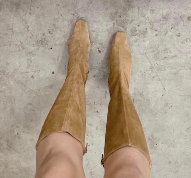 รองเท้าบูท น้ำตาล หนังแท้ UK 4.5 | EU 37 1/3 | US 6 อื่นๆ รองเท้าบู๊ทแบรนด์ CHARLES JOURDAN มือสอง