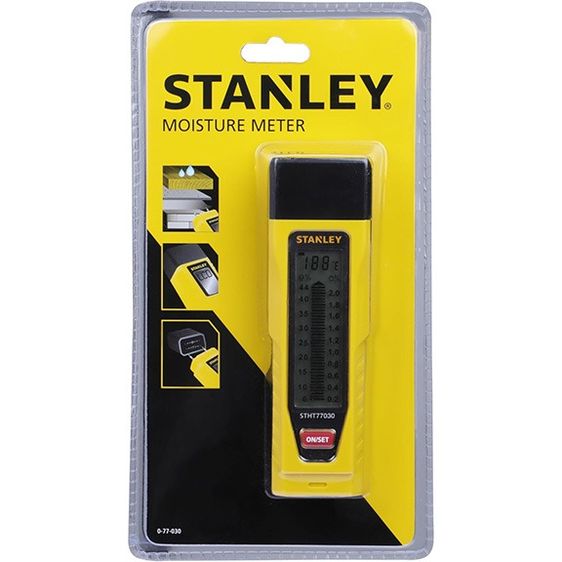 STANLEY เครื่องวัดความชื้น ผนังปูน พื้นคอนกรีต แผ่นยิปซัม พลาสเตอร์ ปูนซีเมนต์ ไม้ ใช้หาจุดน้ำรั่วซึม รูปที่ 8