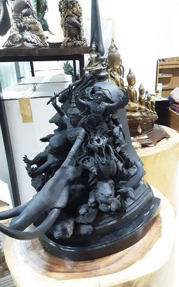 พระมหาเจดีย์ไพรีพินาศ เนื้อบรอนซ์ ขนาด33×57×64เซ็นติเมตร ศิลปะสวยงามน่าสะสมบูชา รูปที่ 9