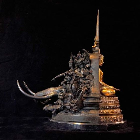 พระมหาเจดีย์ไพรีพินาศ เนื้อบรอนซ์ ขนาด33×57×64เซ็นติเมตร ศิลปะสวยงามน่าสะสมบูชา รูปที่ 4