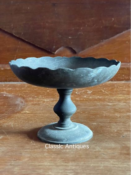 พาน ทองเหลือง โบราณ เก่าสะสมA10