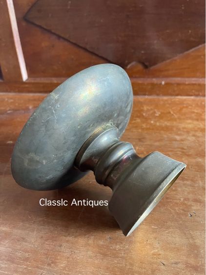 พาน ทองเหลือง โบราณ เก่าสะสมA9 รูปที่ 3