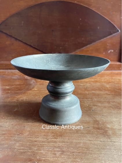 พาน ทองเหลือง โบราณ เก่าสะสมA9