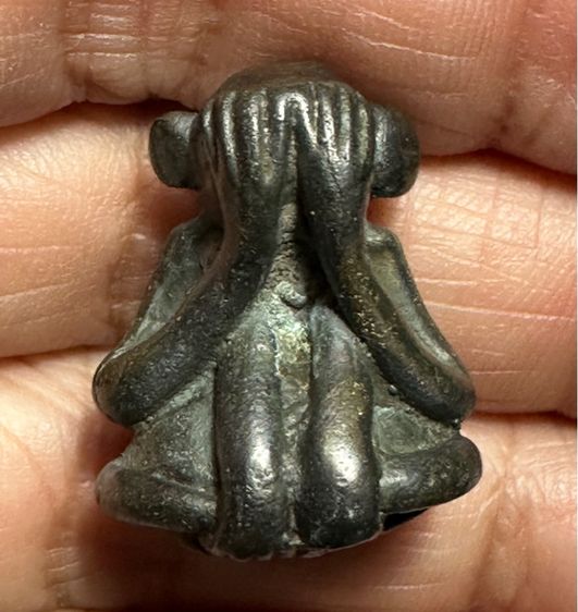 🙏พระปิดตาเนื้อสัมฤทธิ์ ไม่ทราบที่🙏พระปิดตาเนื้อผงคลุกรักทองเดิม  องค์ละ1000 รูปที่ 7