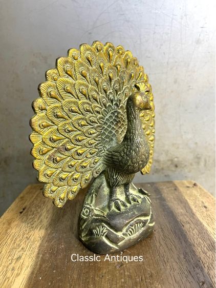 นกยูง รำแพน คู่กลาง ทองเหลืองสะสม รูปที่ 9