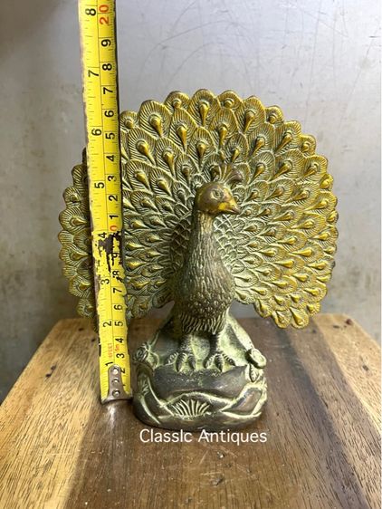 นกยูง รำแพน คู่กลาง ทองเหลืองสะสม รูปที่ 14