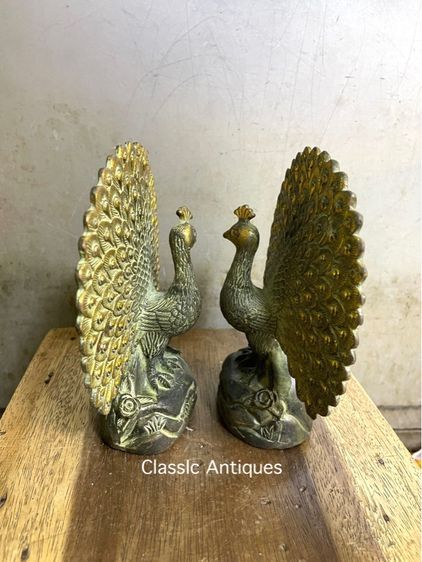 นกยูง รำแพน คู่กลาง ทองเหลืองสะสม รูปที่ 5