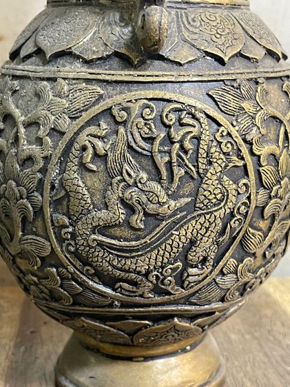 กาน้ำชา มังกร ทองเหลืองสะสม รูปที่ 2